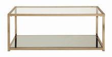 Load image into Gallery viewer, Calantha Modern Chocolate Chrome Coffee Table