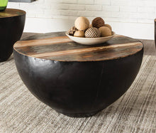Load image into Gallery viewer, Industrial Round Black Iron Coffee Table
