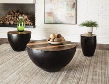 Load image into Gallery viewer, Industrial Round Black Iron Coffee Table