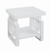 Load image into Gallery viewer, Transitional Glossy White End Table