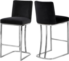 Load image into Gallery viewer, Heidi Black Velvet Stool