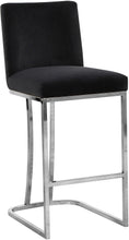 Load image into Gallery viewer, Heidi Black Velvet Stool