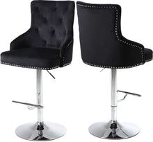 Load image into Gallery viewer, Claude Black Velvet Adjustable Stool