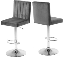 Load image into Gallery viewer, Joel Black Velvet Adjustable Stool