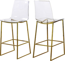 Load image into Gallery viewer, Lumen Gold Metal/Acrylic Stool