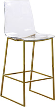 Load image into Gallery viewer, Lumen Gold Metal/Acrylic Stool