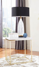 Load image into Gallery viewer, White and Brushed Brass Side Table