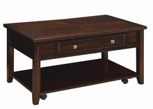 Load image into Gallery viewer, Transitional Walnut Lift-Top Coffee Table