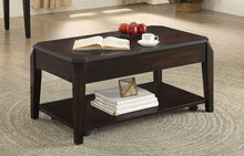 Load image into Gallery viewer, Transitional Walnut Lift-Top Coffee Table