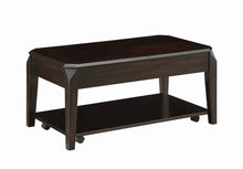 Load image into Gallery viewer, Transitional Walnut Lift-Top Coffee Table