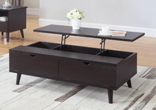Load image into Gallery viewer, Mid-Century Modern Red Cocoa Lift-Top Coffee Table