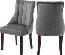 Load image into Gallery viewer, Oxford Black Velvet Dining Chair
