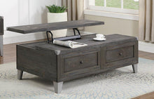 Load image into Gallery viewer, Rustic Grey Lift-Top Coffee Table