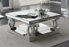 Load image into Gallery viewer, Contemporary Silver Mirrored Coffee Table