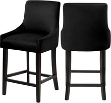 Load image into Gallery viewer, Demi Black Velvet Stool