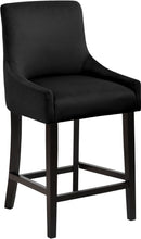 Load image into Gallery viewer, Demi Black Velvet Stool