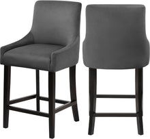 Load image into Gallery viewer, Demi Black Velvet Stool