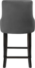 Load image into Gallery viewer, Demi Grey Velvet Stool