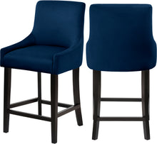 Load image into Gallery viewer, Demi Black Velvet Stool