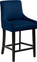 Load image into Gallery viewer, Demi Black Velvet Stool