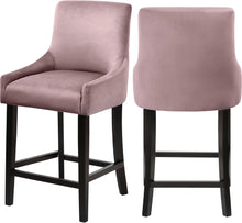Load image into Gallery viewer, Demi Pink Velvet Stool