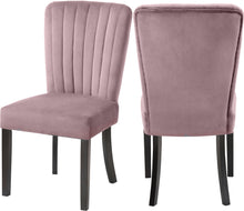 Load image into Gallery viewer, Shelby Pink Velvet Dining Chair