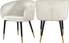 Load image into Gallery viewer, Louise Black Velvet Dining Chair