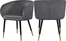Load image into Gallery viewer, Louise Black Velvet Dining Chair