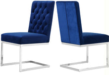 Load image into Gallery viewer, Carlton Navy Velvet Dining Chair