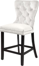 Load image into Gallery viewer, Nikki Cream Velvet Stool