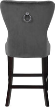 Load image into Gallery viewer, Nikki Grey Velvet Stool
