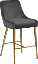 Load image into Gallery viewer, Owen Grey Velvet Stool