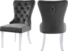 Load image into Gallery viewer, Miley Grey Velvet Dining Chair