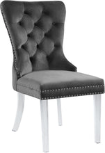 Load image into Gallery viewer, Miley Grey Velvet Dining Chair