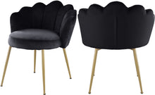 Load image into Gallery viewer, Claire Black Velvet Dining Chair