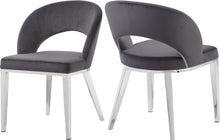 Load image into Gallery viewer, Roberto Grey Velvet Dining Chair