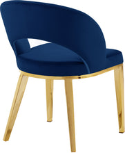 Load image into Gallery viewer, Roberto Navy Velvet Dining Chair