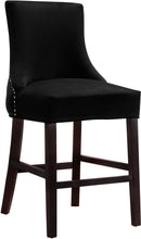 Load image into Gallery viewer, Hannah Black Velvet Stool