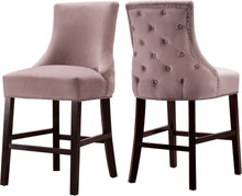 Load image into Gallery viewer, Hannah Pink Velvet Stool