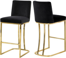 Load image into Gallery viewer, Heidi Black Velvet Stool