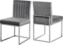 Load image into Gallery viewer, Giselle Black Velvet Dining Chair