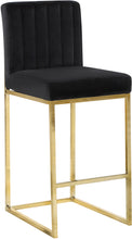 Load image into Gallery viewer, Giselle Black Velvet Stool