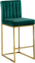 Load image into Gallery viewer, Giselle Green Velvet Stool