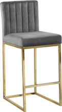 Load image into Gallery viewer, Giselle Black Velvet Stool