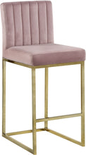 Load image into Gallery viewer, Giselle Black Velvet Stool