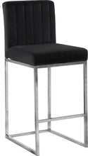 Load image into Gallery viewer, Giselle Black Velvet Stool