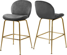 Load image into Gallery viewer, Paris Black Velvet Stool