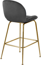 Load image into Gallery viewer, Paris Grey Velvet Stool