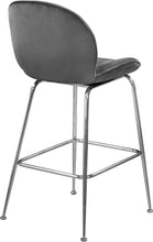 Load image into Gallery viewer, Paris Grey Velvet Stool