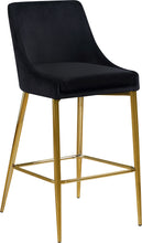 Load image into Gallery viewer, Karina Black Velvet Stool